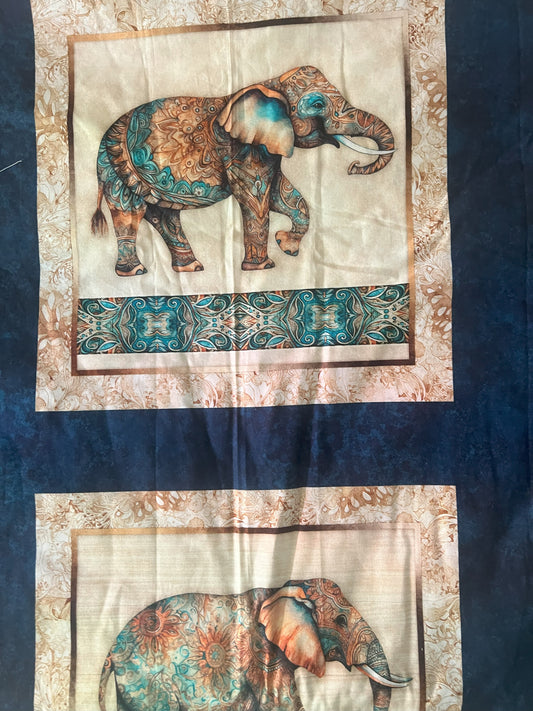 Elephant wall hanging or lap quilt