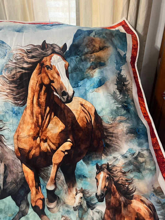 horse lap quilt