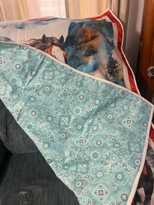 horse lap quilt